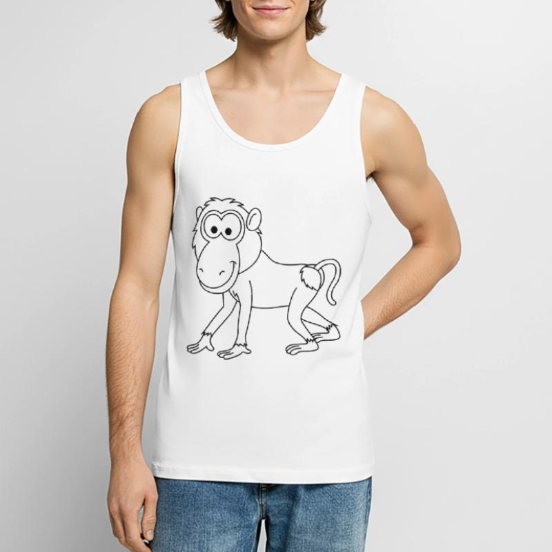 Monkey monkey comic Men's Premium Organic Tank Top