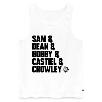 NAMES, GESCHENK - Männer Premium Bio Tank Top - Weiß - Vorne - AI Model Male 178 light (178cm)