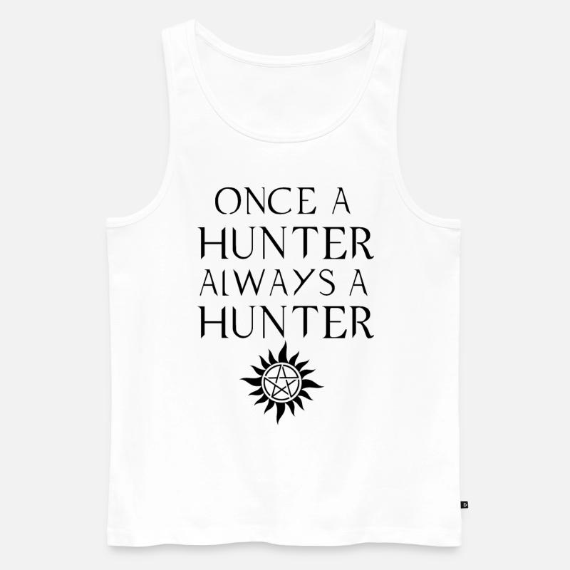 HUNTER, GESCHENK - Männer Premium Bio Tank Top - Weiß