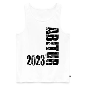 Abitur 2023 - Männer Premium Bio Tank Top - Weiß - Vorne - Michal (187cm)