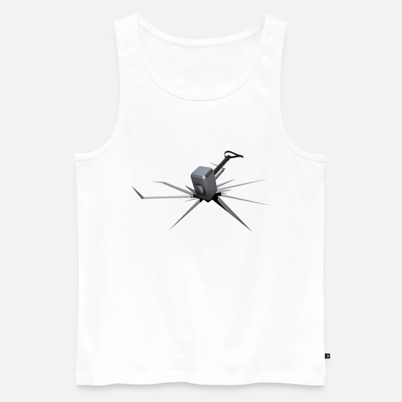 Hammer von Thor - Männer Premium Bio Tank Top - Weiß