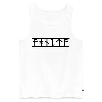 Agneta - Männer Premium Bio Tank Top - Weiß - Vorne - AI Model Male 178 light (178cm)