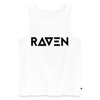 Rave - Men's Premium Organic Tank Top - white - Front - Michal (187cm)
