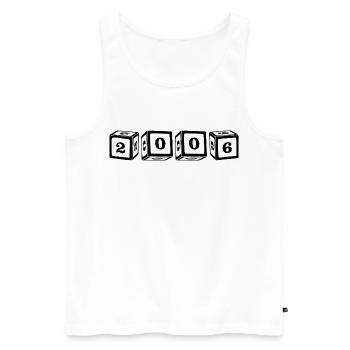 Cube 2006 - Débardeur bio Premium Homme - blanc - Devant - Michal (187cm)