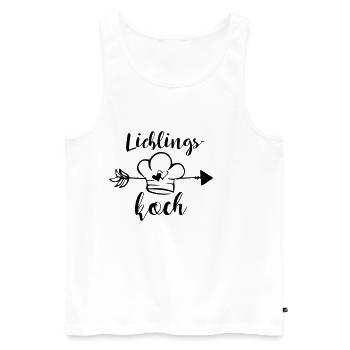Lieblingskoch kochen Hobbykoch Spruch Geschenk - Männer Premium Bio Tank Top - Weiß - Vorne - Michal (187cm)