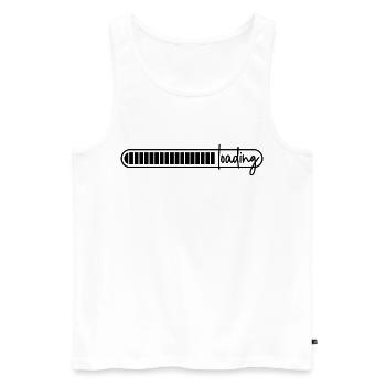 barre de chargement - chargement - chargement - Débardeur bio Premium Homme - blanc - Devant - Michal (187cm)