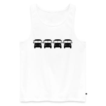 Busse - Männer Premium Bio Tank Top - Weiß - Vorne - Michal (187cm)