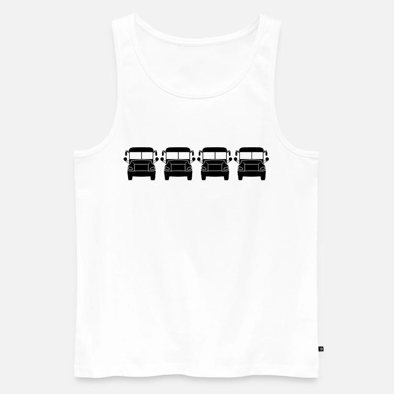 Buses - Men's Premium Organic Tank Top - white