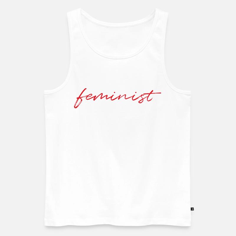 Feminist - Männer Premium Bio Tank Top - Weiß