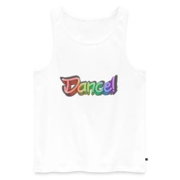 dance - Men's Premium Organic Tank Top - white - Front - AI Model Male 178 light (178cm)