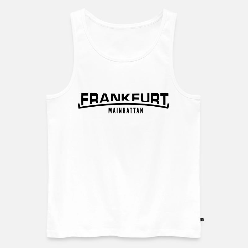 Frankfurt Mainhattan - Männer Premium Bio Tank Top - Weiß
