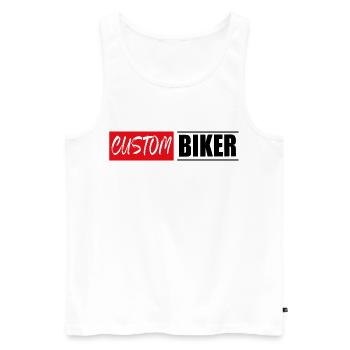 custom biker tuner bikes tuning autocollant autocollant - Débardeur bio Premium Homme - blanc - Devant - Michal (187cm)