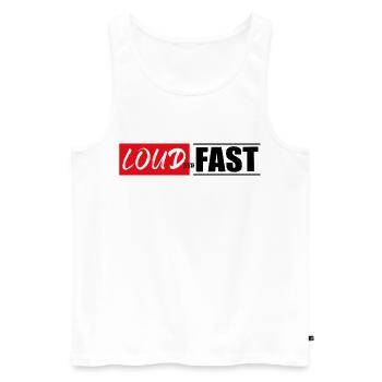 loud and presque tuner tuning visseuse chemise autocollant - Débardeur bio Premium Homme - blanc - Devant - Michal (187cm)