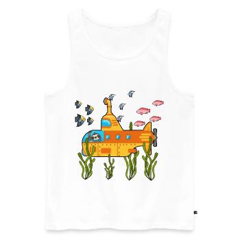 Scuba Diving Sloth Lazy Animal Diving I Gift - Men's Premium Organic Tank Top - white - Front - Michal (187cm)