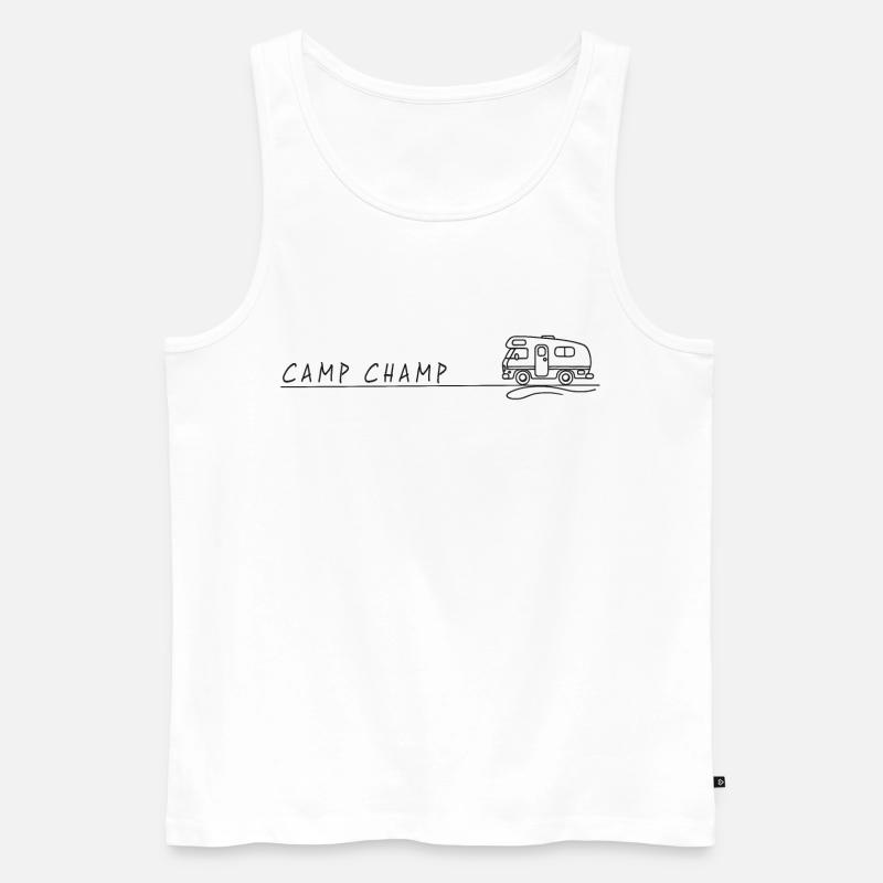 wohnmobil camp champ spruch camping - Männer Premium Bio Tank Top - Weiß