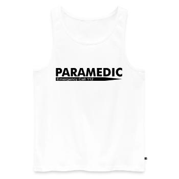 Paramedic Emergency Call 112 - Männer Premium Bio Tank Top - Weiß - Vorne - AI Model Male 178 light (178cm)