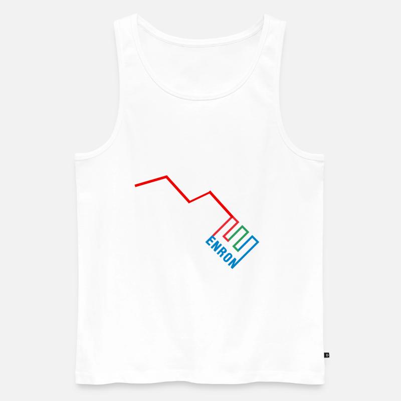 Lustige Enron - Männer Premium Bio Tank Top - Weiß