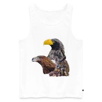 Birds of prey - Men's Premium Organic Tank Top - white - Front - AI Model Male 178 light (178cm)