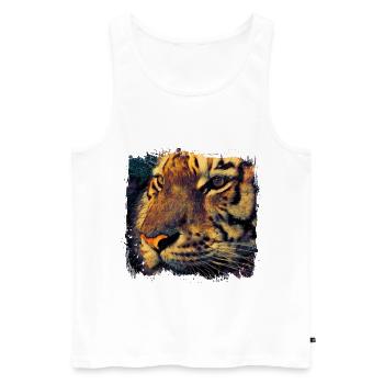 Animaux animaux animaux prédateurs Predator Safari Afrique - Débardeur bio Premium Homme - blanc - Devant - AI Model Male 178 light (178cm)