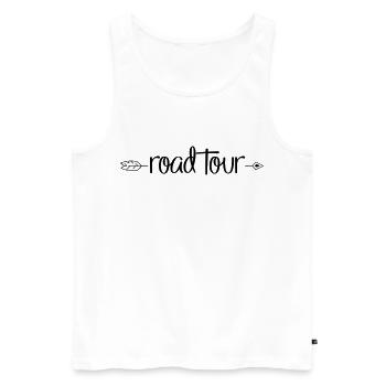 Road Tour - Männer Premium Bio Tank Top - Weiß - Vorne - Michal (187cm)