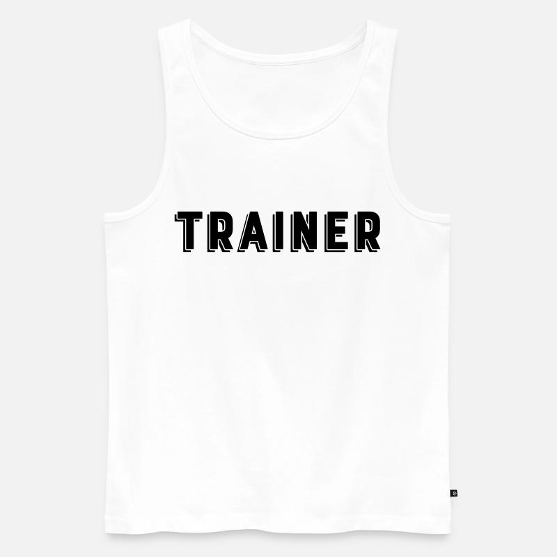 Trainer - Männer Premium Bio Tank Top - Weiß
