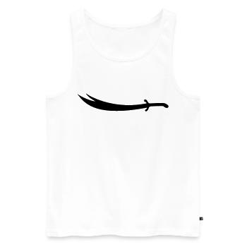 Ali Sword Zülfikar - Men's Premium Organic Tank Top - white - Front - AI Model Male 178 light (178cm)