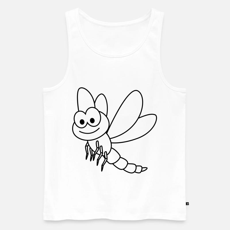 Drachenfliege libelle - Männer Premium Bio Tank Top - Weiß