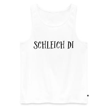 Dialekt bayrisch - Männer Premium Bio Tank Top - Weiß - Vorne - Michal (187cm)