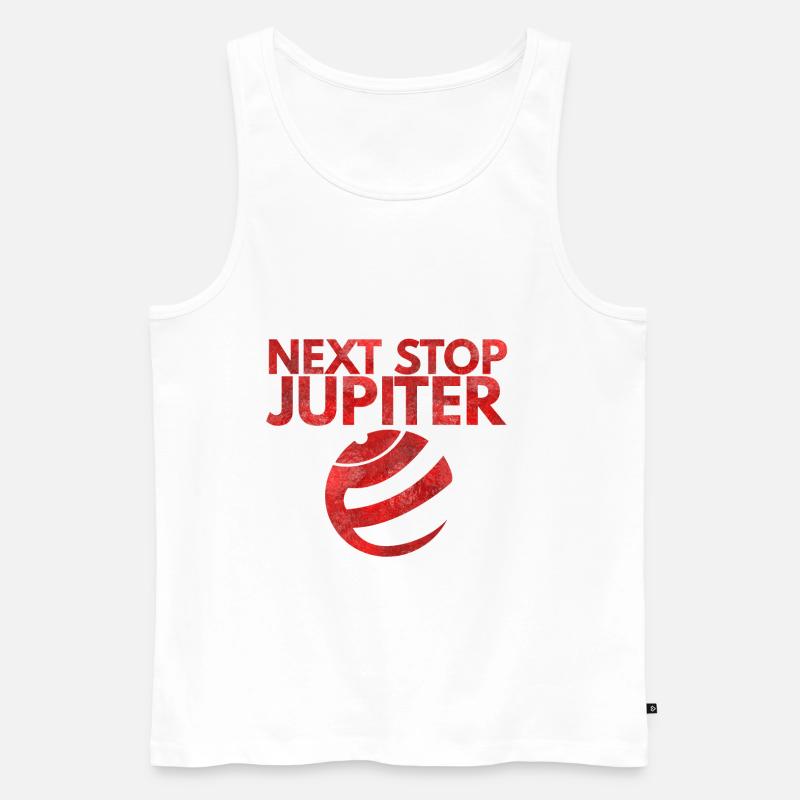 Next stop Jupiter - Männer Premium Bio Tank Top - Weiß