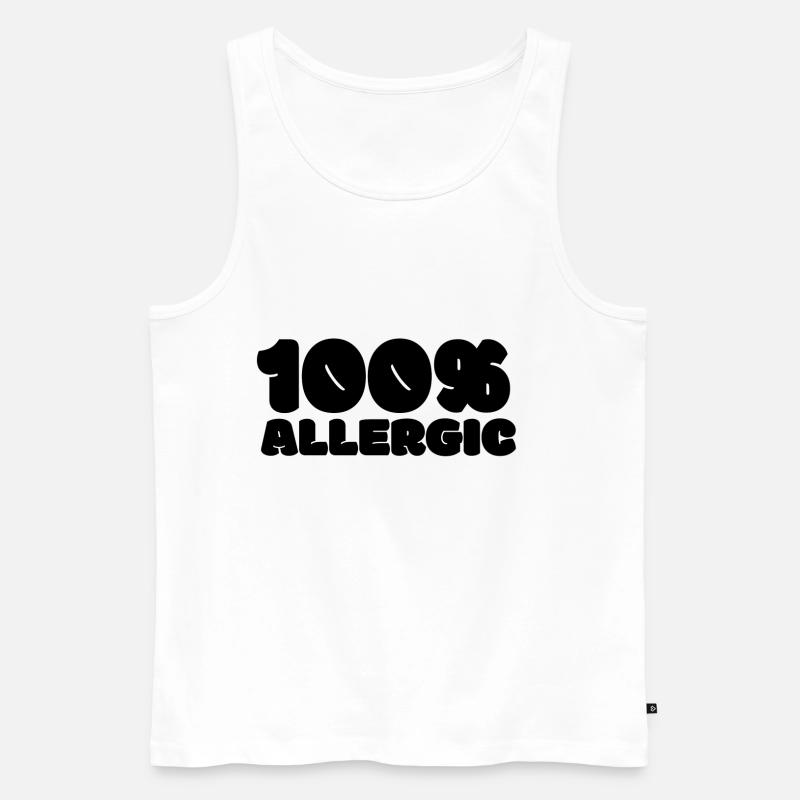 100% Allergic - Männer Premium Bio Tank Top - Weiß