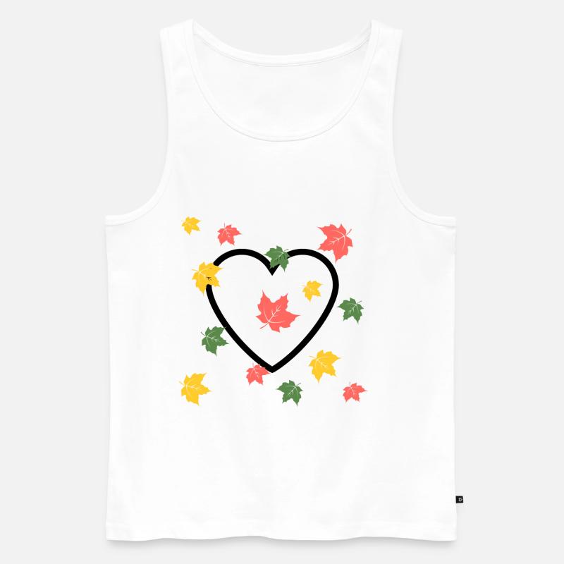 Herbst Liebe - Männer Premium Bio Tank Top - Weiß