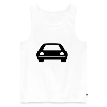 automobile - Men's Premium Organic Tank Top - white - Front - Michal (187cm)