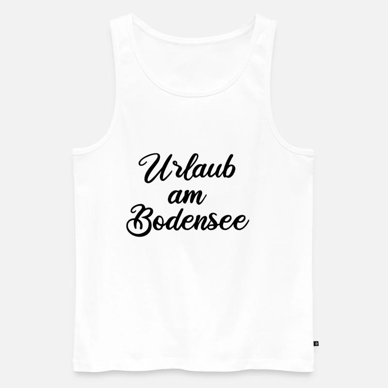 Urlaub am Bodensee - Männer Premium Bio Tank Top - Weiß