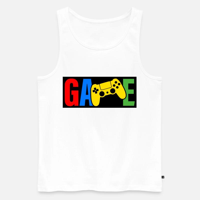 Konsole - Männer Premium Bio Tank Top - Weiß
