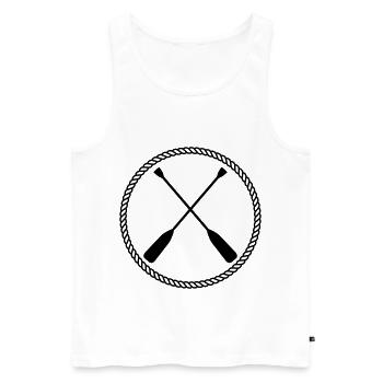 Drachenboot Rudern Symbol - Männer Premium Bio Tank Top - Weiß - Vorne - Michal (187cm)