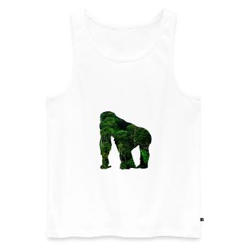 Monkey Animal Jungle Save the Rainforest Gift - Men's Premium Organic Tank Top - white - Front - AI Model Male 178 light (178cm)