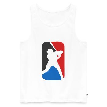 Baseball - Männer Premium Bio Tank Top - Weiß - Vorne - Michal (187cm)