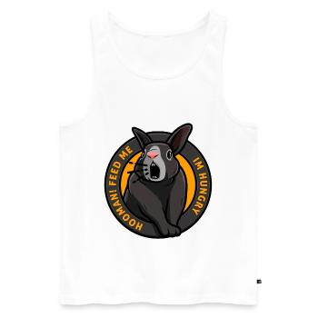 Hungry rabbit needs food feed me Funny - Men's Premium Organic Tank Top - white - Front - AI Model Male 178 light (178cm)