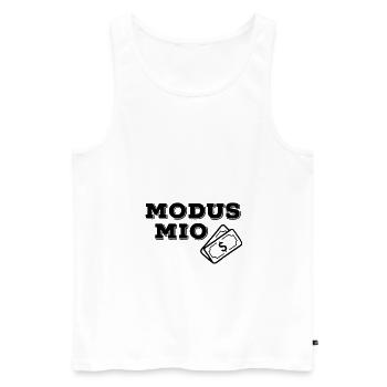 Mode Mio - Men's Premium Organic Tank Top - white - Front - AI Model Male 178 light (178cm)