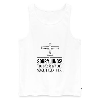 Segelfliegen Segelflug Spruch Frauen Geschenkidee - Männer Premium Bio Tank Top - Weiß - Vorne - Michal (187cm)