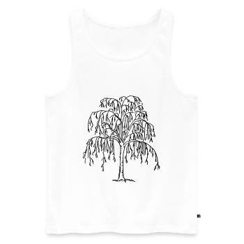arbre - Débardeur bio Premium Homme - blanc - Devant - Michal (187cm)