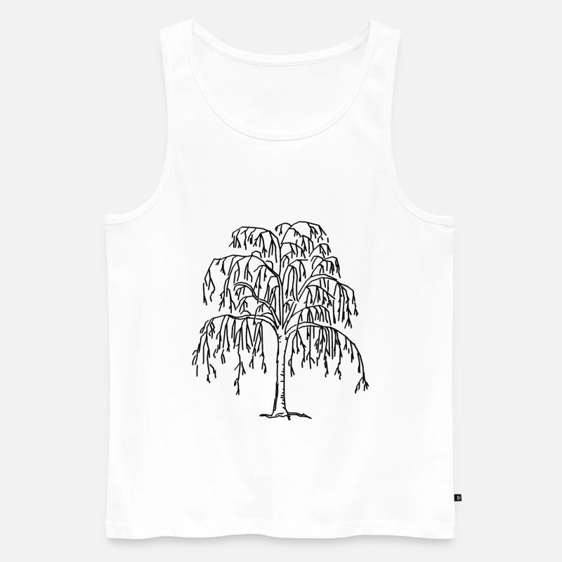 Baum - Männer Premium Bio Tank Top - Weiß