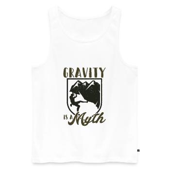 Climbing Mountains Climber T-Shirt Saying Gift - Men's Premium Organic Tank Top - white - Front - Michal (187cm)