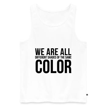 Antifa Shirt Statement against Nazis Gift Idea - Men's Premium Organic Tank Top - white - Front - Michal (187cm)
