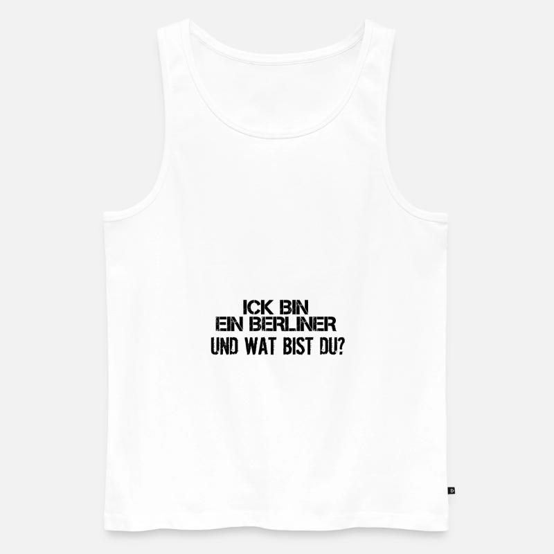 Ick bin ein Berliner - Männer Premium Bio Tank Top - Weiß