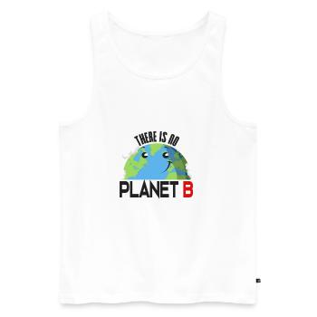Il n'y a pas de planète B - Débardeur bio Premium Homme - blanc - Devant - AI Model Male 178 light (178cm)