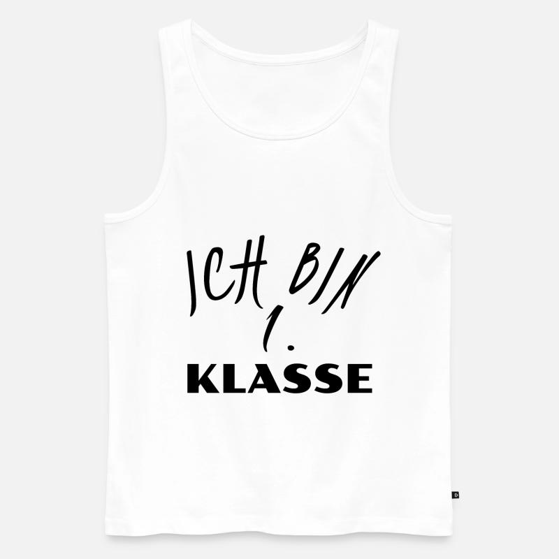 Ich bin 1. Klasse - Männer Premium Bio Tank Top - Weiß