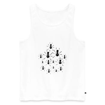 army ants - Men's Premium Organic Tank Top - white - Front - AI Model Male 178 light (178cm)