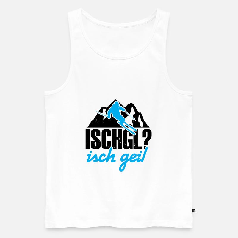Ischgl - Männer Premium Bio Tank Top - Weiß