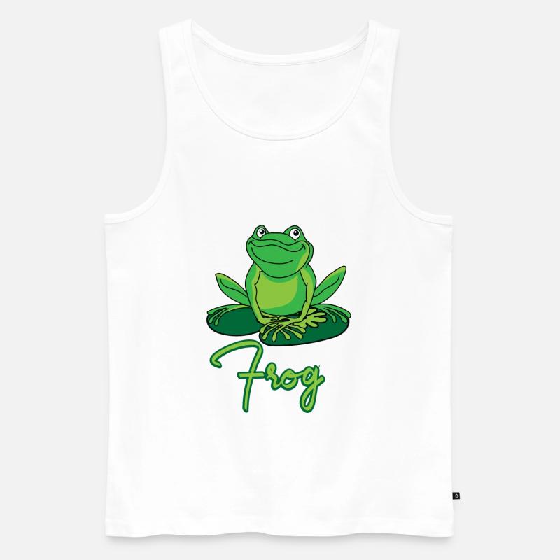 Laubfrosch - Männer Premium Bio Tank Top - Weiß